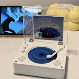 HKMW索尼机SONY同款cd播放器蓝牙音箱便携一体播放器乐专辑唱片光碟光盘 北欧白 充电款【双喇叭带振膜 HIFI音质】  遥