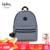 Kipling【618大促】男女款大容量包2024春季新款书包双肩背包|BOUREE 蓝白藤蔓印花