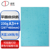 道顿180g A3++/A3+++ 平面皮纹纸460/480mm彩色50/100张胶装装订机仿皮纹纸标书文件合同封面云彩纸 天蓝230g A3++297*460mm 100张