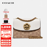 蔻驰（COACH）女包奢侈品Parker专柜款山茶花链条斜挎包34256【官方授权直供】