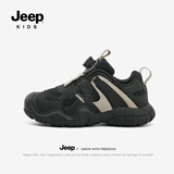 Jeep吉普童鞋儿童运动鞋户外登山鞋2025秋冬新款男女童加绒防滑鞋子 米黑 27 鞋内长约17.43cm