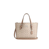 蔻驰（COACH）奢侈品女包Mollie25斜挎单肩包托特包CV965 SVPWH 沙黄色生日礼物