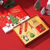 DUKE公爵圣诞节系列套装4红色气氛款铱金笔钢笔墨水笔自用书写送人自用书写顺滑可用墨囊 圣诞树挂件套装（红色笔帽）