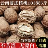 滇中拾味2025年新货云南薄皮核桃 原味老树大麻子丑纸皮生核桃带壳坚果 薄皮核桃103果香脆回甜2500g1箱
