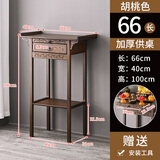 供桌家用香案佛台新中式立柜条案供台供神桌关公财神爷菩萨拜佛桌 仿古胡桃色长66宽40高1米