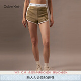 Calvin Klein内衣【摩登引力带】女士本命年ck家居外穿睡裤辣妹运动短裤QS5982 LKS-棕榈绿 XS