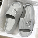 安尚芬踩屎感凉拖鞋女士室内外卡通可爱EVA舒适软底夏季防滑一字拖男款 灰色【可爱熊】 40-41 适合39-40