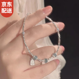 晓色碎银手链仿和田玉串珠手链女小众ins风设计感高级感轻奢生日礼物 琉璃清梦手链S1077