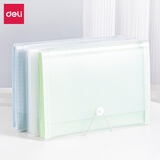 得力（deli）2只13格风琴包 文件夹小学生多层试卷收纳袋资料册票据收纳试卷收纳整理插页袋 透明白 5238