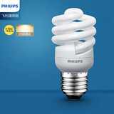 飞利浦（PHILIPS）螺旋节能灯泡荧光灯源全螺旋螺口灯泡家用螺口灯泡照明节能灯 E27大螺口12W 黄光