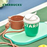 星巴克（Starbucks）杯子荧绿小杯系列不锈钢随行杯配背带280ml 高颜值教师节七夕礼物 不锈钢随行杯配背带280ml