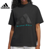 阿迪达斯 （adidas）春夏简约男装运动套头时尚潮流T恤JN 6073 黑 L