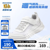 Skechers斯凯奇童鞋儿童运动鞋新款夏季易弯折男女童透气网鞋319300L 男童/白色/WHT 34码