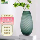 吕姆克花瓶插花客厅摆件富贵竹满天星干花玻璃花瓶装饰大号高30cm8518