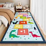 念兮加厚床边垫婴儿爬爬垫宝宝防摔垫儿童爬行垫冬天保暖隔凉垫可定制 彩色跳房子 60cm*160cm 【安全无异味】