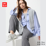 优衣库女装可机洗纽花针织长裤/休闲裤478848 06 铅灰色 L /160/88