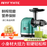 AIYFYHTE 艾霏特榨汁机汁渣分离原汁机家用小型多功能全自动果汁机榨蔬菜水果慢磨机 BP8038绿色【200W单档一键榨汁】