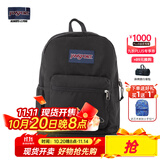 JANSPORT杰斯伯书包轻便双肩包男女旅行包简约背包电脑包学生校园 7ZNZ008爵士黑-隔层+侧袋+厚底