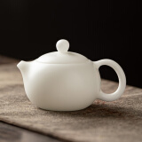 常生源郑振灯老师手作 冰种玉瓷西施壶白瓷陶瓷茶壶功夫茶具礼盒 雅尚