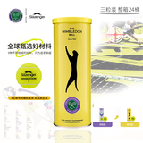 史莱辛格（Slazenger） 温网比赛训练网球铁豹子桶温布尔顿公开赛指定用球桶装柔软舒适 三粒装 施莱辛格比赛球 四桶+(手胶2个）