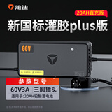 雅迪（yadea）电动车原装充电器铅酸石墨烯电池充电器智能散热60V20Ah三圆头plus