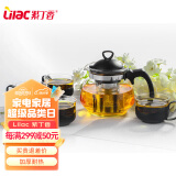 紫丁香 茶壶套装耐热玻璃茶具整套泡茶杯子泡茶器茶具礼盒（一壶四杯）