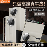 皮皮壳【京仓速发】适用于华为matex6手机壳折叠屏真皮保护壳X6高级磁吸全包翻盖智能视窗腕带防摔壳 【高级灰】磁吸翻盖丨智能视窗丨镜头全包