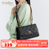 金利来女包新款斜挎包休闲邮差百搭时尚小单肩包手机包送妈妈女朋友礼物 黑色