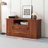 电视柜实木简约现代小户型2025新款客厅储物地柜卧室高款电视机柜 120*40*70 胡 入户自己安装