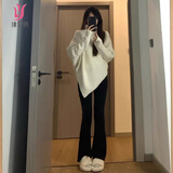 缘梦韵不规则高领毛衣女装秋冬季2026新款温柔韩系慵懒风加厚针织衫上衣 香米色 L（建议115-130斤）