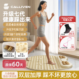 指压板超慢跑升级款足底磁石按摩垫室内跑步卡其色+艾草袜+拉力器