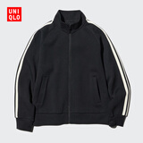优衣库童装男童女童高弹力快干运动拉链茄克外套478134 478134/09黑色 120