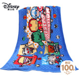 迪士尼（Disney）浴巾婴儿漫威英雄纱布洗澡巾A类纯棉柔软舒适B蓝色314g70*140cm