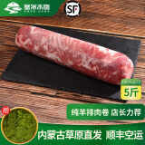 塞尔木图年货内蒙古锡盟羔羊肉卷涮羊肉片苏尼特肥羊卷原切火锅纯羊肉新鲜 原切羔羊排卷5斤