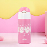膳魔师（THERMOS）儿童保温杯400ml 进口保温吸管杯 水杯 FHL-400F 粉色烟花
