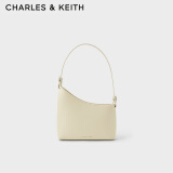 CHARLES&KEITH简约不规则单肩包包女包腋下包女CK2-50781526 粉白色Chalk M