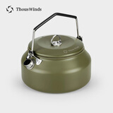 THOUS WINDS 千风户外烧水壶露营野炊不锈钢1L煮水壶咖啡壶泡茶壶野营明火烧 1升不锈钢烧水壶 全橄榄绿色
