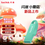 闪迪（SanDisk）128GB USB3.2 U盘 CZ550绿色 安全加密 数据恢复 学习电脑办公投标 小巧便携 车载 大容量优盘