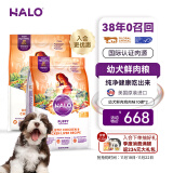 自然光环Halo【幼犬鲜肉】进口狗粮幼犬拉布拉多金毛幼狗边牧泰迪比熊柯基 幼犬鸡肉味10磅*2 下单抽奖·满赠好礼~详情请入会