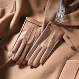 曼查斯特真皮手套女薄款触屏山羊皮单皮短款骑车开车秋冬加绒保暖修手 卡其色丝光薄里 M