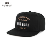 LACKPARD帽子大头围男士棒球帽显脸小鸭舌帽户外遮阳帽平沿帽檐嘻哈街舞 黑色 均码 可调节