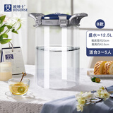 玻绅士水桶纯净水桶饮水机桶家用玻璃水桶储水用纯净水桶大容量功夫茶储 带硅胶软管【B款3-5人用】12.5L
