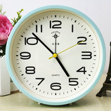 北极星闹钟净音大数字老人时钟现代简约学生桌面闹表儿童卧室床头台座钟 北级星 大号圆形（蓝色）扫秒 五号电池