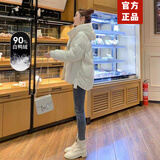 Aosijie高端品牌羽绒服女短款2025冬季新款宽松加厚保暖小个子白鸭绒外套 乳白色 S 【85-105斤】