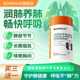 美国进口BOOMHUE博唤姬松茸枇杷罗汉果复合片可搭清护肺片槲皮素咳嗽戒烟润喉糖散肺磨玻璃结节使用 4瓶周期装【3瓶价实发4瓶】