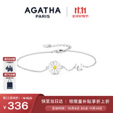 AGATHA/瑷嘉莎 雏菊系列银手链女士 生日礼物送女友闺蜜高级感手环