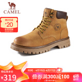 骆驼（CAMEL）男士马丁靴户外情侣高帮大黄靴 GE122W7757T 金黄 41