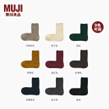 无印良品 MUJI 女式 合脚直角 缆绳袜 袜子 DAJ13C1A 深咖啡色 23-25cm/36-40码