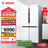 博世（BOSCH）605L大容量十字对开门 四开门变频家用电冰箱 一级能效 风冷无霜 鲜润保鲜空间 5mm微缝半嵌 大白鲸KMF61A20TI 精细分储