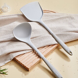 神田硅胶锅铲炒菜铲勺家用厨房漏勺铲子厨具汤勺 食品级双色硅胶铲